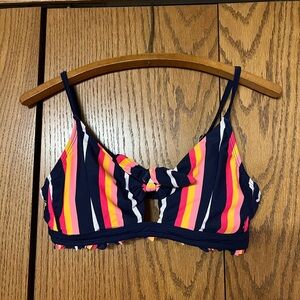 Colorful Striped Bikini Top